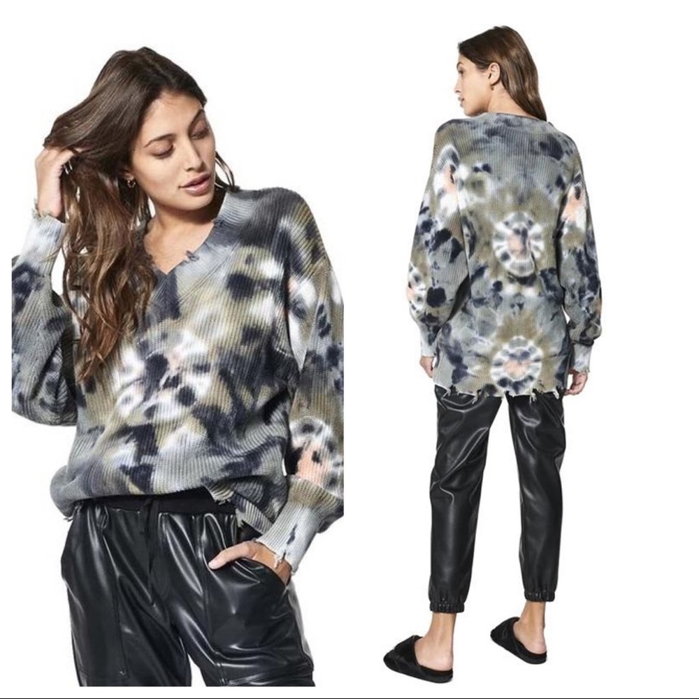 Young Fabulous & Broke Over-sized Tie Dye Sweater NWOT